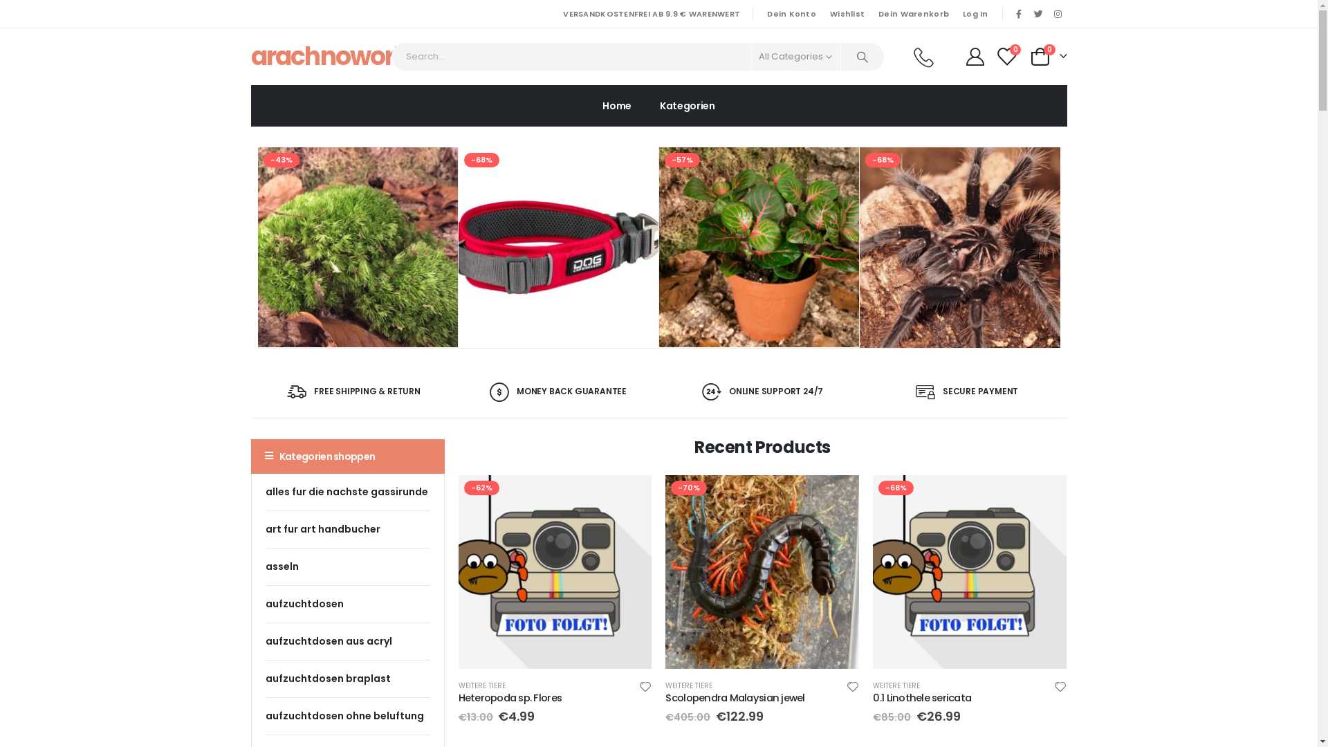 Entdecken, shoppen und einkaufen bei arachnoworld