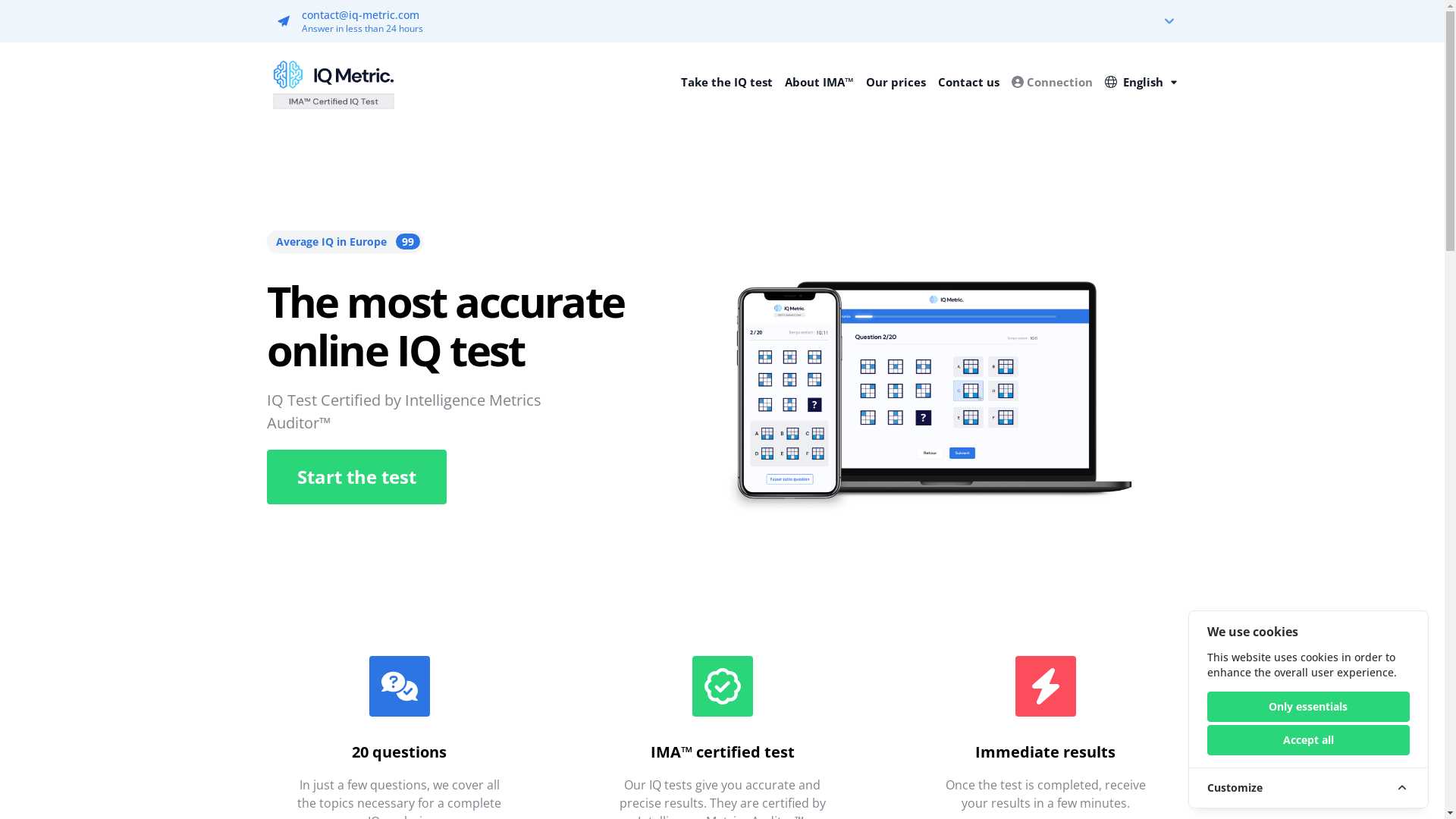 IQMetric. - IMA Certified IQ Test