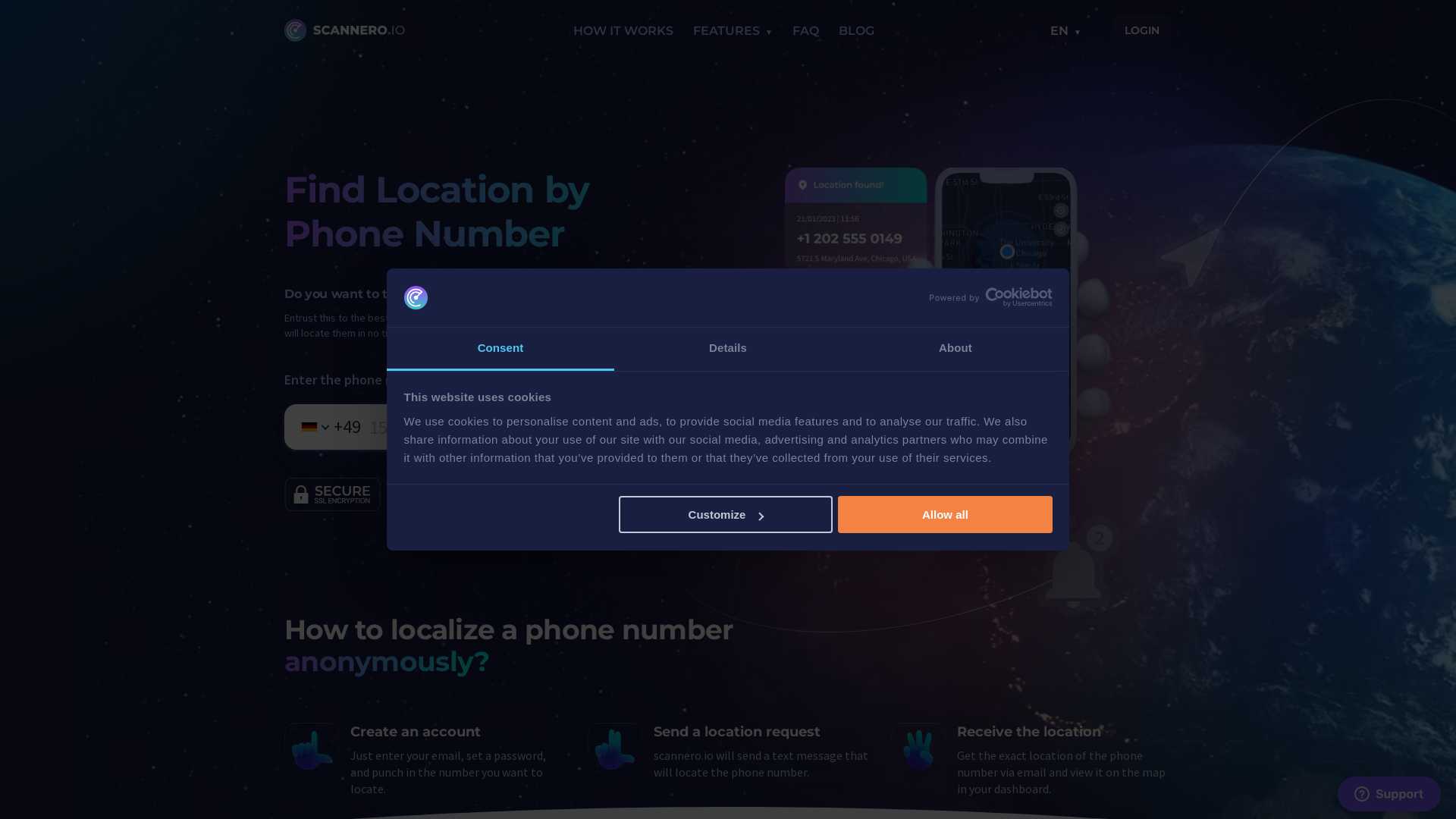 Scannero Phone Tracker — Type in a Phone Number and Find the Location