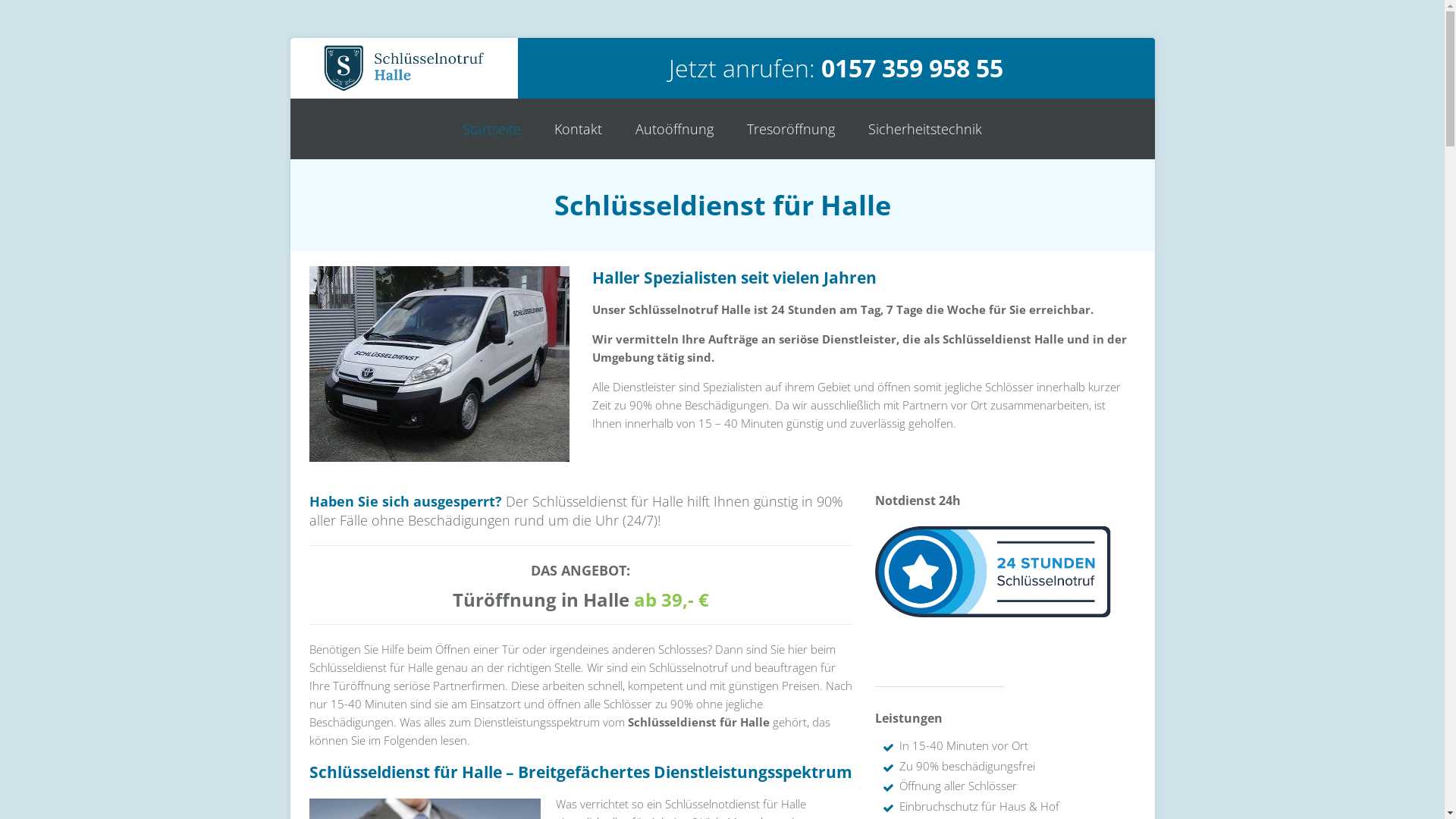 Schlüsseldienst Halle 24 Std. » Günstige Türöffnung ab 39,- €