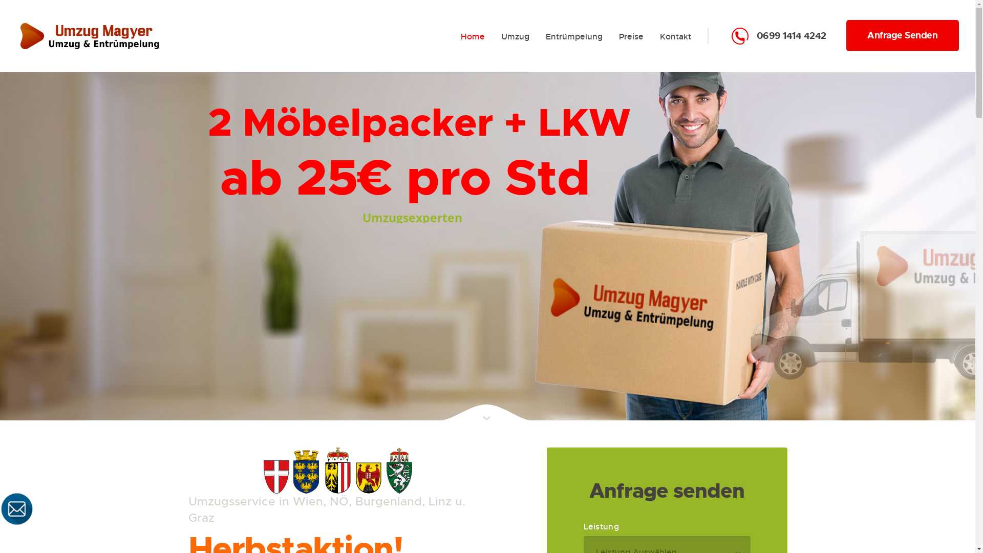 Experten für Umzug & Entrümpelung – 2 Möbelpacker + LKW nur um 25€/Std